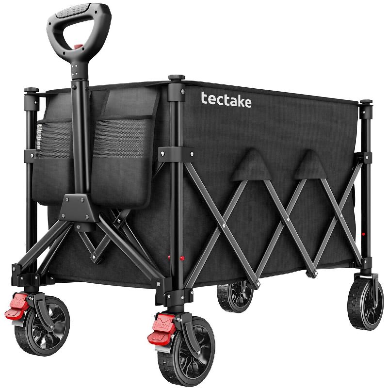 TecTake GmbH tectake Chariot pliable ROLLRIDER avec poignée télescopique et roues profilées  Noir - noir multi-matériau 406298_0