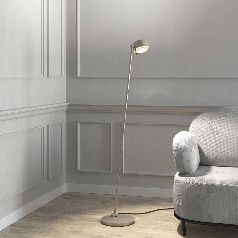TOP LIGHT PUK! 120 FLOOR LED CLAIRES/MATES, NICKEL MAT