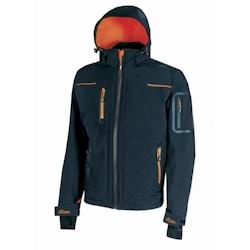 U-Power - Veste Softshell de travail imperméable bleue foncée SPACE Bleu Foncé Taille 2XL - XXL bleu polyester 8033546425060_0