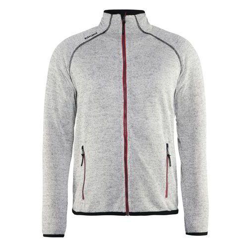 VESTE DE TRAVAIL TRICOTÉE GRIS CHINÉ/ROUGE TAILLE XS - BLAKLADER