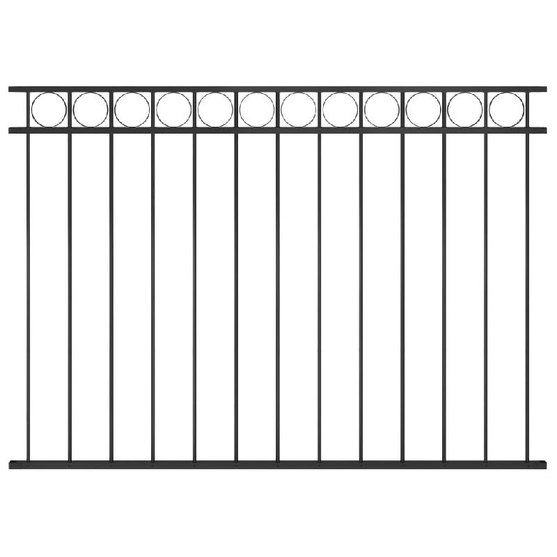 Vidaxl panneau de clôture acier 1,7x1,2 m noir 146318_0