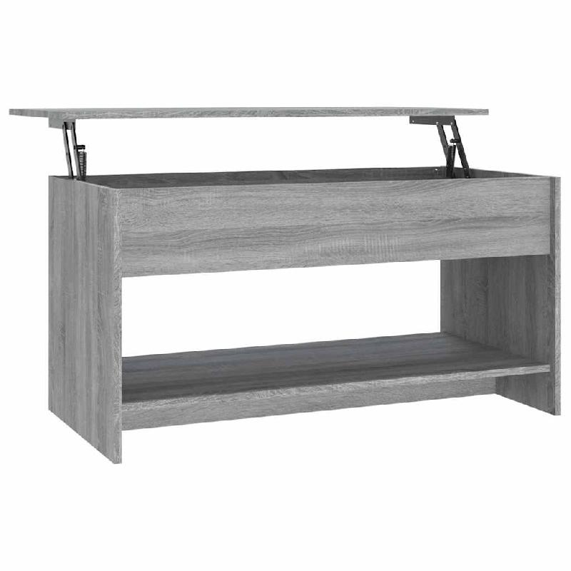 VidaXL Table basse sonoma gris 102x50x52,5 cm bois d'ingénierie Modèle Jardin Sigma Prime Plus - 819291XL_0