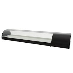 Vitrine réfrigérée pour tapas pour 4 gn 1/3 verre courbe - 1810x400x285 mm - 160 W 230/1V - 13CC2184 Eurast - inox 13CC2184_0