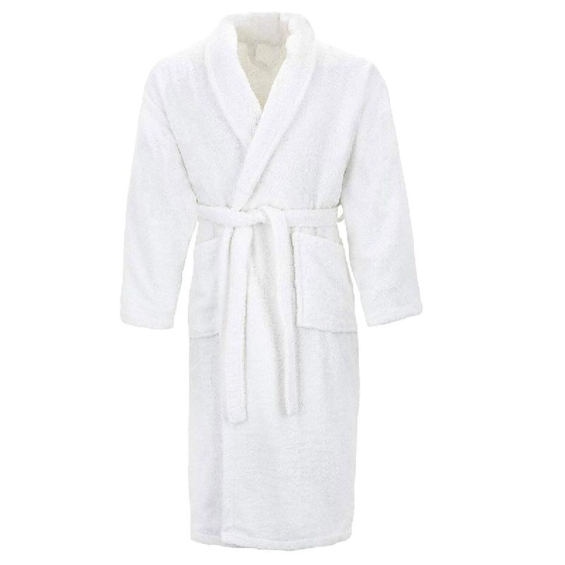 WellHome - Peignoir 2XL 100% Coton 1 Couture couleur Blanc - XXL blanc WH13797Z_0