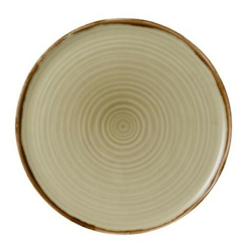 ASSIETTE À PIZZA ROND BEIGE PORCELAINE Ø 31,8 CM HARVEST DUDSON