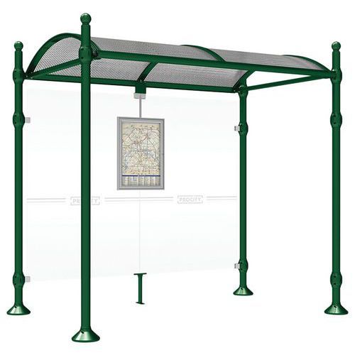 ABRI BUS PROVINCE 2.50 M SANS BARDAGES LAT. BOULE VERT 6005 - PROCITY