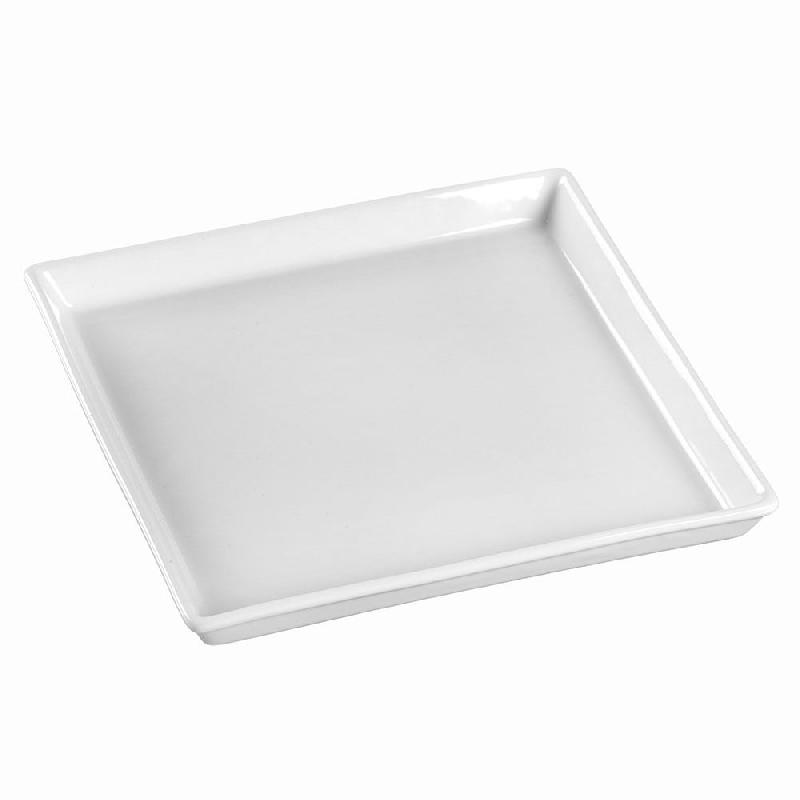 Assiette Quartz céramique 16x16x1,6cm blanc - par 48_0