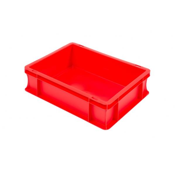 Bac norme Europe couleur rouge 400 x 300 x 120 mm - compatible contact alimentaire - marque Rolléco_0