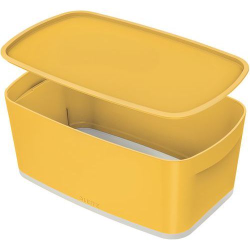 BOÎTE DE RANGEMENT PETIT FORMAT MYBOX À COUVERCLE - JAUNE - LEITZ