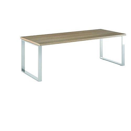BUREAU DE DIRECTION PIEDS CADRE MÉTAL ROYAL - 210CM - NOYER - ARTARREDI
