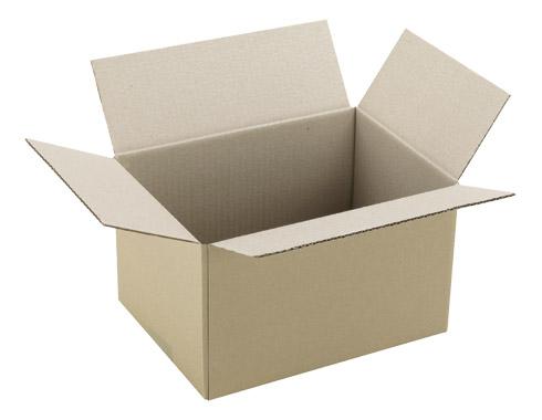 LOT DE 25 - CARTON CAISSE AMÉRICAINE KRAFT BRUN SIMPLE CANNELURE L 25 X L 18 X H 15 CM