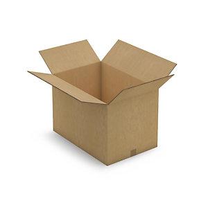 CAISSE CARTON BRUNE TRIPLE CANNELURE RAJA 63X42X42 CM