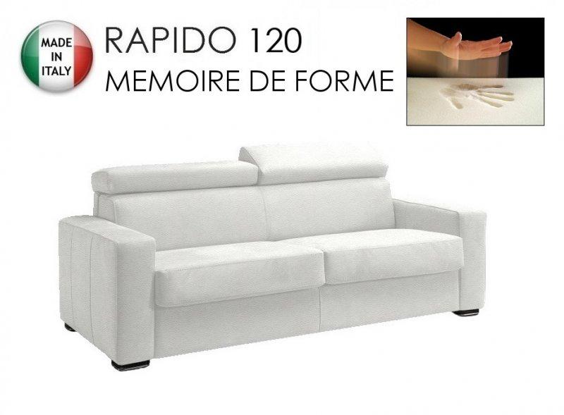 Canape Rapido Sidney Memory Matelas 120 14 190 Cm Memoire De Forme