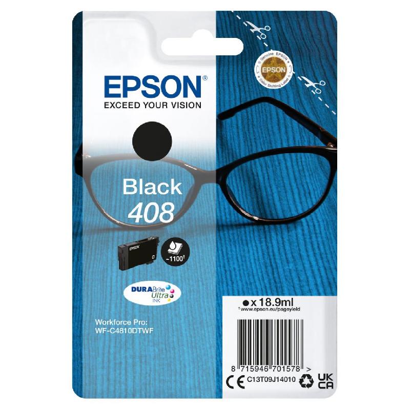CARTOUCHE D'ENCRE ORIGINALE EPSON 408 (C13T09J14010) - NOIR