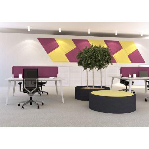 CLOISON ACOUSTIQUE GARY DESK - 120 CM - 400 X 1200 - 1 BUREAU - BLANC