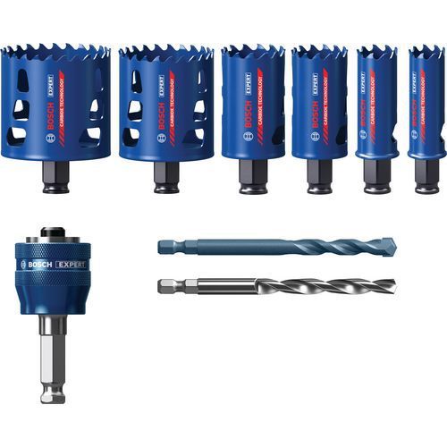 BOSCH 1 COFFRET SCIES TRÉPANS CARBURE ENDURANCE MULTI-MATÉRIAUX - BOSCH