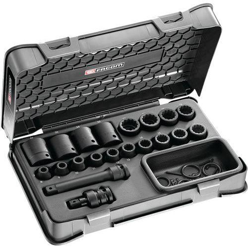 FACOM 1 COFFRET DE DOUILLES IMPACT 1/2 POUCES 12 PANS FACOM