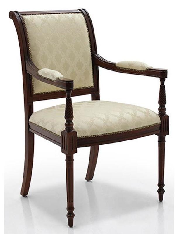 Fauteuil Danton - structure en hêtre - assise et dos rembourrés_0
