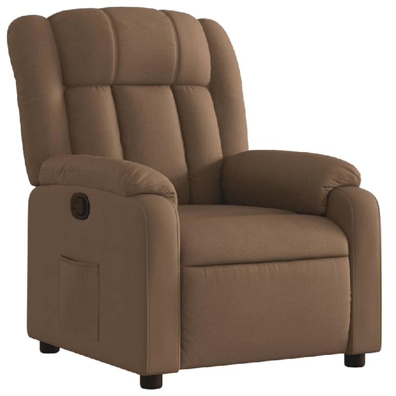 Fauteuil inclinable Marron Tissu Modèle Xorevanel - 373578_0