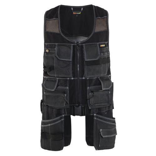 GILET DE TRAVAIL SANS MANCHES X1900 MULTIPOCHES NOIR TAILLE XXXL - BLAKLADER