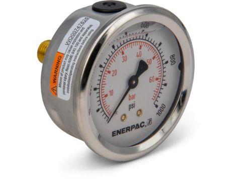 G2531SR, Manomètre, 63 mm Face, Montage arrière, Bain de glycérine, 70 bar pression maximale_0