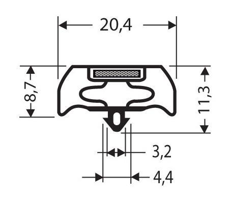 Joint pvc magnetique pour meubles frigos jpc-128_0