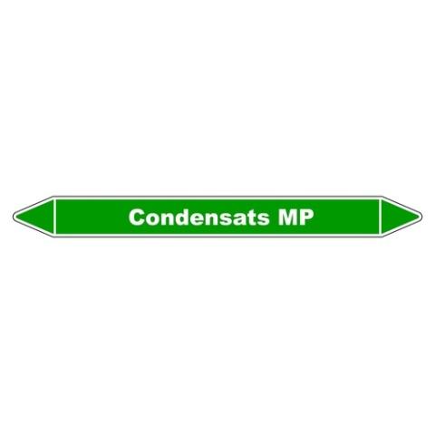 LOT DE 3 - MARQUEUR TUYAUTERIE - CONDENSATS MP - VINYLE LAMINÉ - NFX 08-105 355 X 37 MM