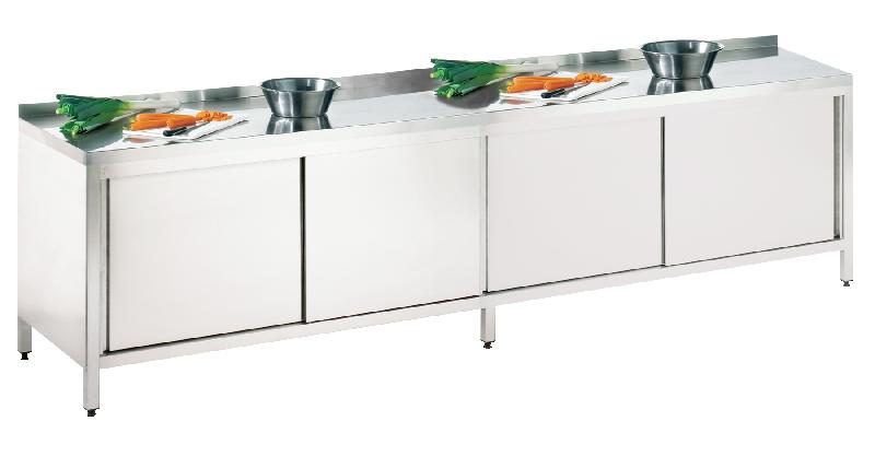 Meuble Bas A Portes Coulissantes En Acier Inoxydable Avec Dosseret Profi 28x7 Comparer Les Prix De Meuble Bas A Portes Coulissantes En Acier Inoxydable Avec Dosseret Profi 28x7 Sur Hellopro Fr