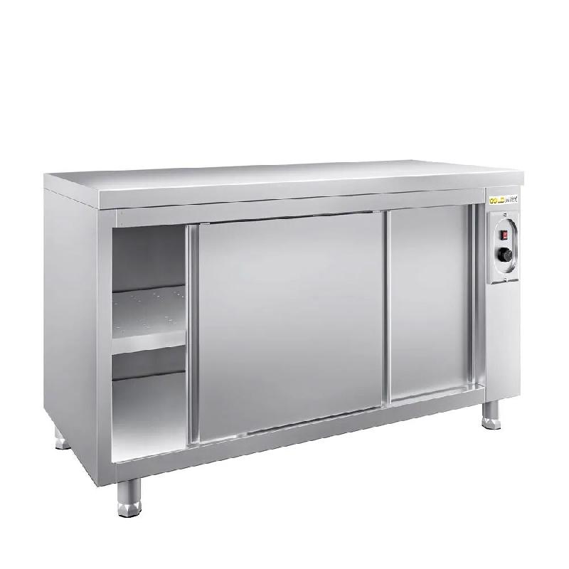 Meuble bas inox chauffant 1600x700 mm PREMIUM - GOLDINOX - gris inox 3701770819362_0