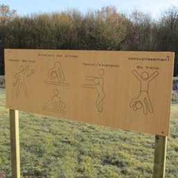 Panneau d'échauffement en HPDE 10 mm - Pour parcours de santé - Dimensions 1320 x 500 mm_0