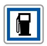 Panneau de signalisation indication Poste de distribution de carburant 7 / 7 et 24 / 24 - CE15a_0