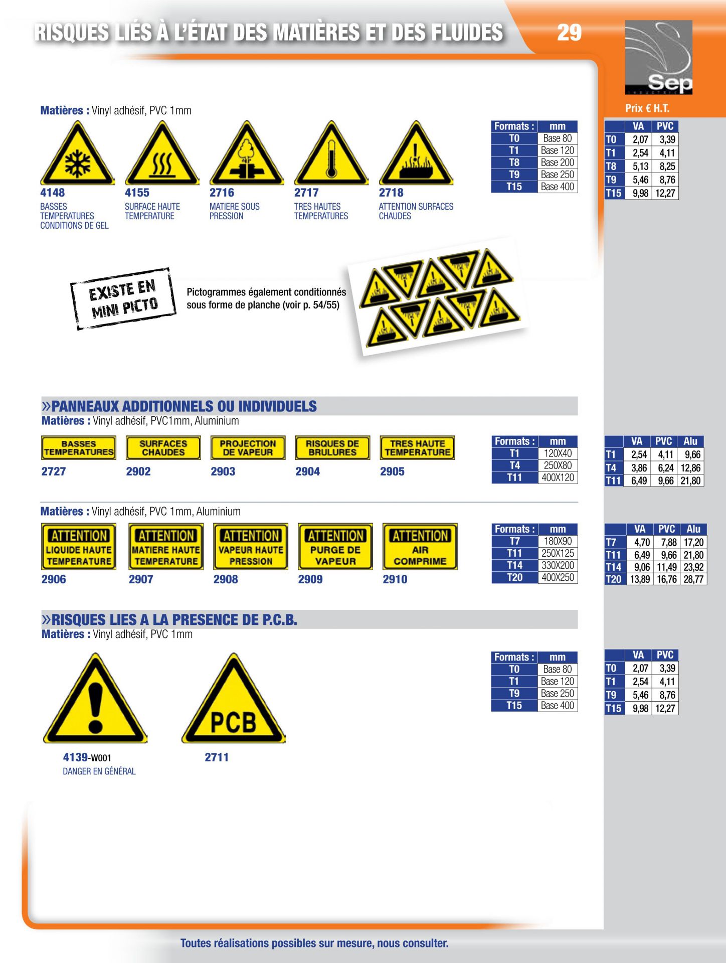 Panneau de signalisation - risques liés à l'état des matières et des fluides_0