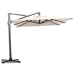 Parasol Hélios, 3x3m - SUNTOP - toile acrylique natural - beige plastique 3770026857687_0
