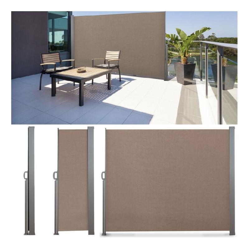 Paravent ext/érieur r/étractable 300x200cm Gris Anthracite Store Vertical Probache