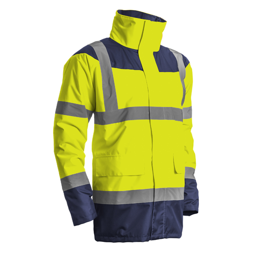 Parka hi-viz jaune/marine matelasse keta taille s_0