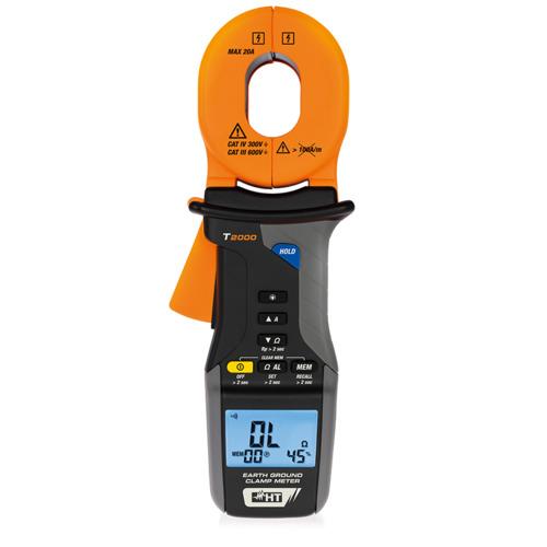 Pince pour mesure de la résistance de terre + la mesure du courant de fuite jusqu'à 2 - HTIT2000_0