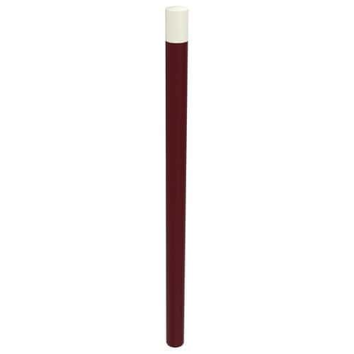 POTELET URBIN PMR TÊTE BOMBÉE MÉT HTR 1.20M Ø76MM ROUGE 3004 - BUTON DESIGN