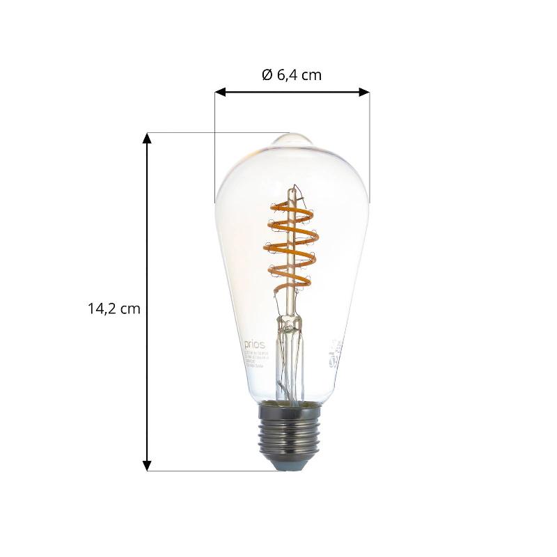 LUUMR SMART E27 ST64 4,9W ZIGBEE TUYA HUE SET DE 3 LAMPES