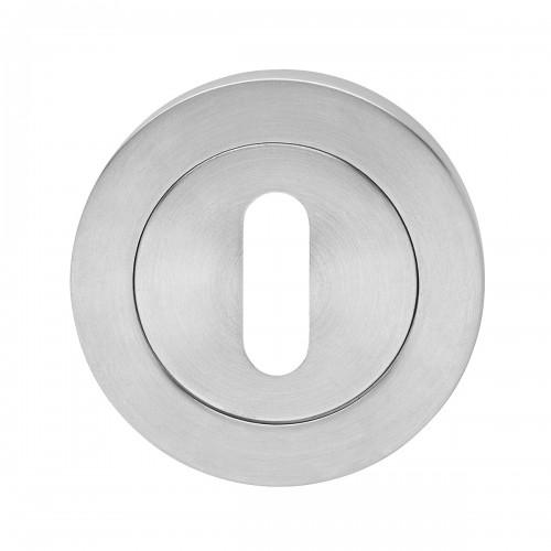 ROSACE 3 PIÈCES RONDE EN INOX SATINÉ SÉRIE EZ1332 BORD DROIT - CLÉ L KARCHER DESIGN