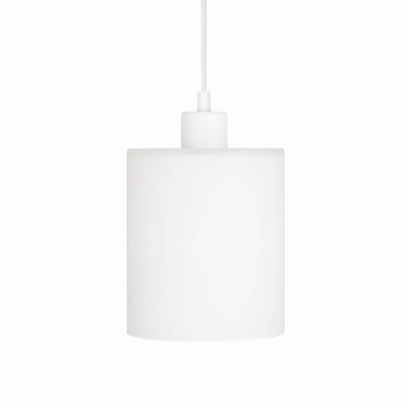SOLBIKA LIGHTING SUSPENSION SODA AVEC ABAT-JOUR EN VERRE BLANC Ø 15CM