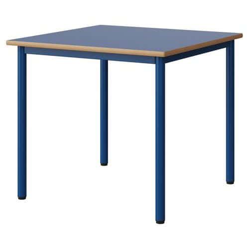 TABLE MALIBU 80X80CM T5 4P STRA ALAISÉ BLEU U525/BLEU 5005