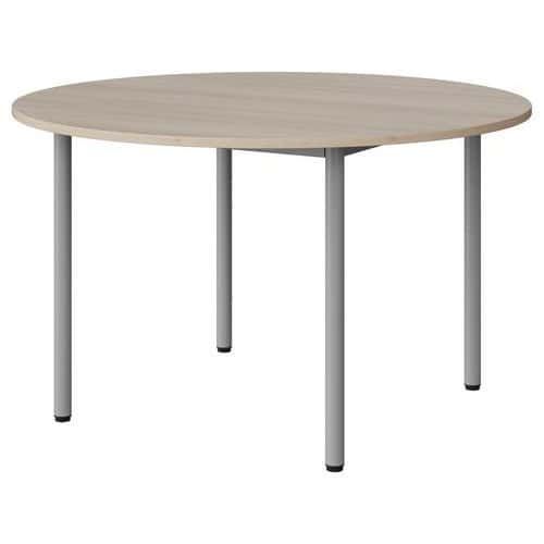 TABLE MALIBU Ø 120 T5 4P STRA ABS ACACIA/GRIS 9006