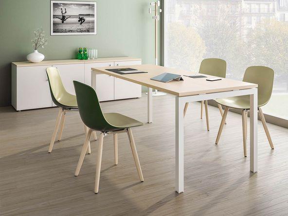 Table polyvalente Archie en bois stratifié et piètement arche métallique_0