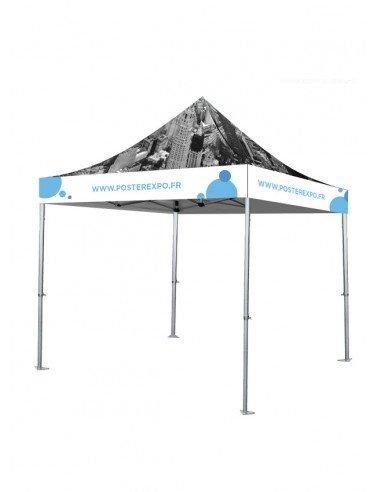 Tente publicitaire 3x3m - Toit & Fronton - Référence: TENTE3X3M - T&F_0