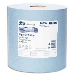 TORK LOT DE 2 BOBINES D'ESSUYAGE BLEU 2 PLIS 130052 SCA