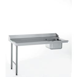 Tournus Equipement Table standard d'entrée MAL avec plage et dosseret raccordable à droite Tournus - 507503 - inox 507503_0