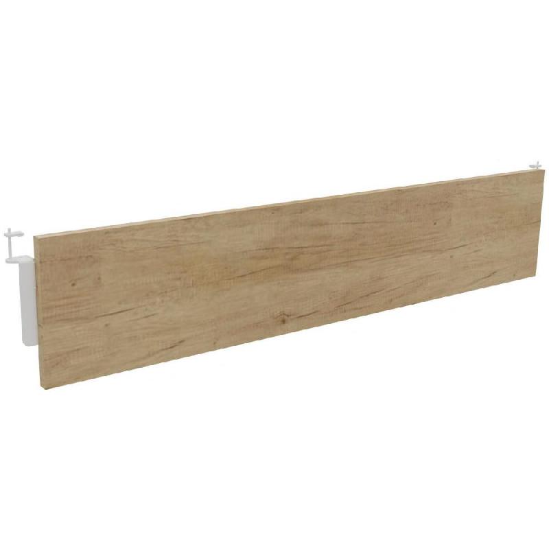VOILE DE FOND BUROCOLOR+ - CHENE NEBRASKA - POUR BUREAU L. 160 CM PIEDS BLANCS