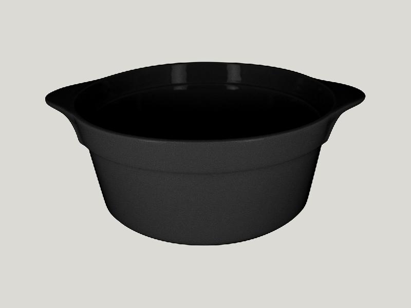 COCOTTE ROND NOIR PORCELAINE Ø 28 CM CHEFS FUSION RAK