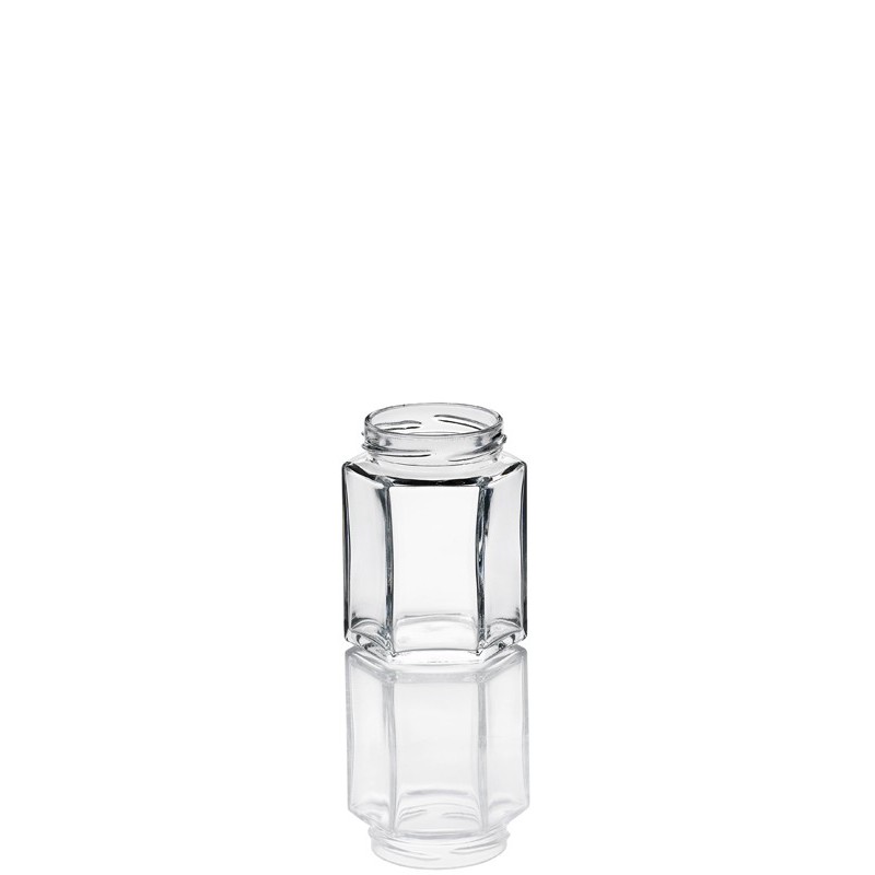 15 bocaux en verre hexagonal 190 ml to 58 mm (capsules non comprises)_0