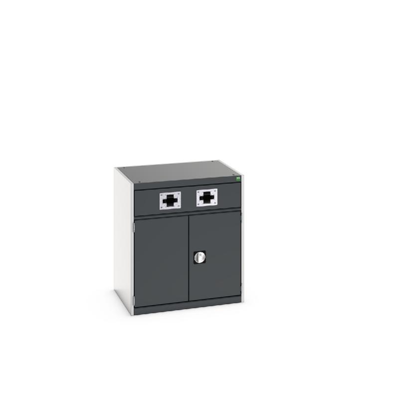 45001076 - Armoire industrielle de stockage Kfz Gestion de Fluides Cubio avec portes Perfo et double guide LxPxH 800x650x900 mm_0